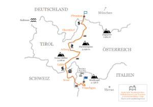 Alpenüberquerung Allgäu Vinschgau Route