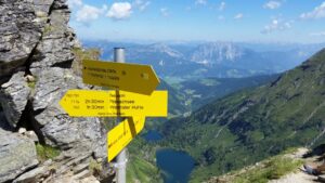 Wegweiser Riesachsee Mentales Bergwandern